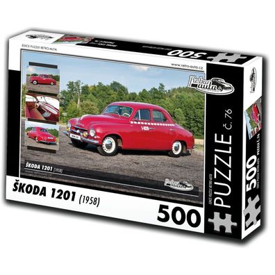 RETRO-AUTA Puzzle Nr. 76 `koda 1201 (1958) 500 Teile