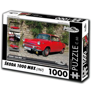 RETRO-AUTA Puzzle Nr. 50 `koda 1000 MBX (1967) 1000 Teile
