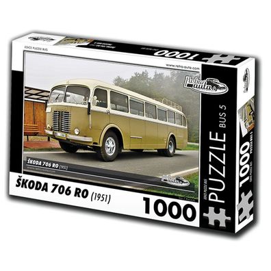 RETRO-AUTA Puzzle BUS Nr. 5 Skoda 706 RO (1951) 1000 Teile