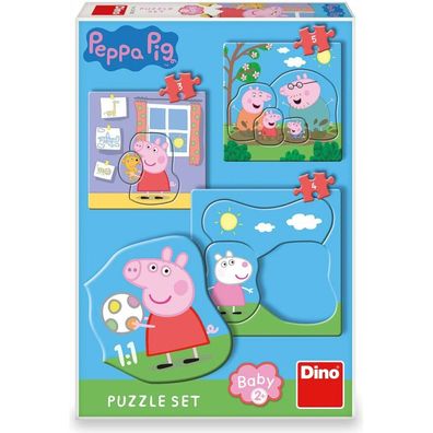 DINO Baby-Puzzle Pepina Pig und Familie 3in1 (3,4,5 Teile)