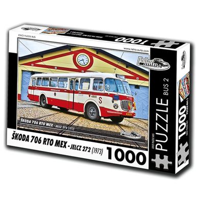 RETRO-AUTA Puzzle BUS Nr. 2 Skoda 706 RTO MEX (1973) 1000 Teile