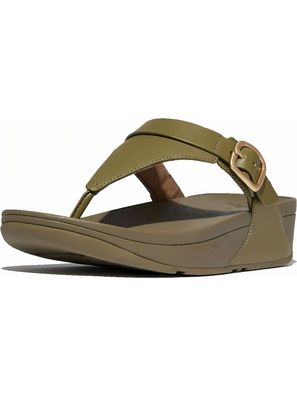 FitFlop Damen Flip Flops Lulu Adjustable Toe Post-Leather ES8