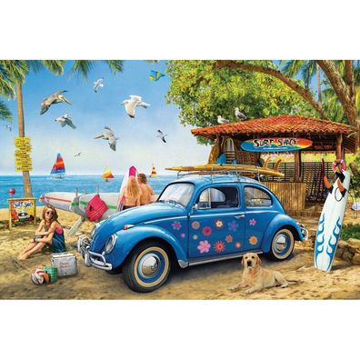 Eurographics Puzzle VW-Käfer und Surfer 1000 Teile