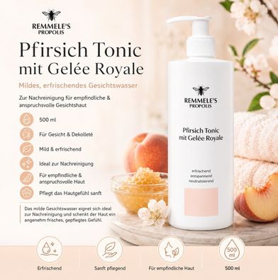 Remmele´s Propolis Pfirsich Tonic Gelée Royale 500 ml Gesichtswasser