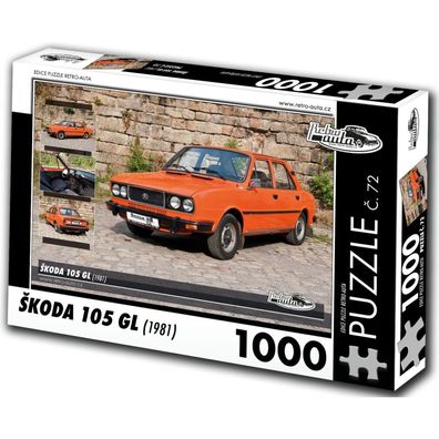 RETRO-AUTA Puzzle Nr. 72 `koda 105 GL (1981) 1000 Teile