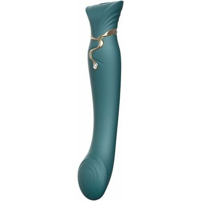 Zalo - Legend QUEEN - silikon g-punkt pulswelle Vibrator - Jewel grün, 1 Stück
