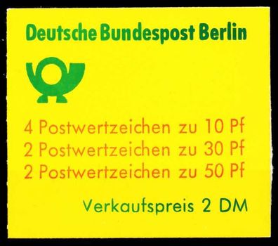 BERLIN Markenheftchen Nr MH 10aIIoZ postfrisch X588A7A