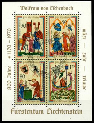 Liechtenstein BLOCK Kleinbogen Block 8 ESST S5450B2
