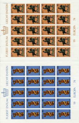 Liechtenstein BLOCK Kleinbogen Nr 600KB-601KB ungebraucht S5452C6