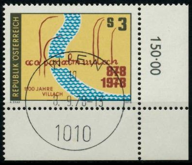Österreich 1978 Nr 1582 zentrisch gestempelt ECKE-OLI X80D6D2