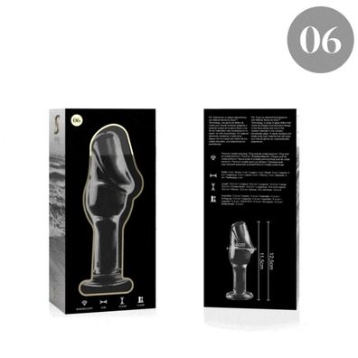MODELL 6 Analstöpsel Borosilikatglas 12,5 X 4 CM KLAR