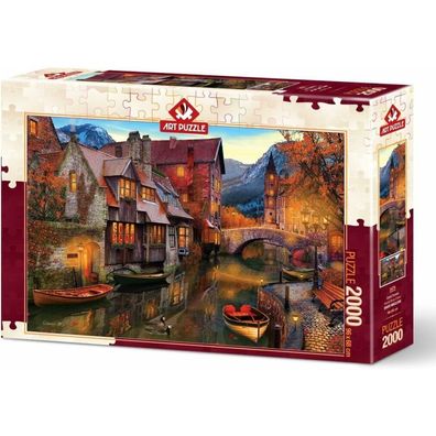ART PUZZLE Puzzle Häuser am Wasserkanal 2000 Teile
