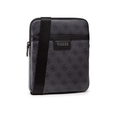 Vezzola Synthetic Leather Crossbody Bag Black 19 x 24 x 2cm For Men