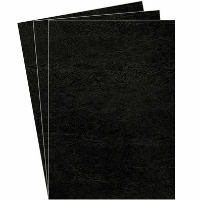 100 Fellowes Rückwände für Bindemappen DELTA schwarz 250 g/qm
