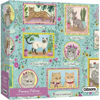 Gibsons Puzzle Berühmte Katzen 1000 Teile