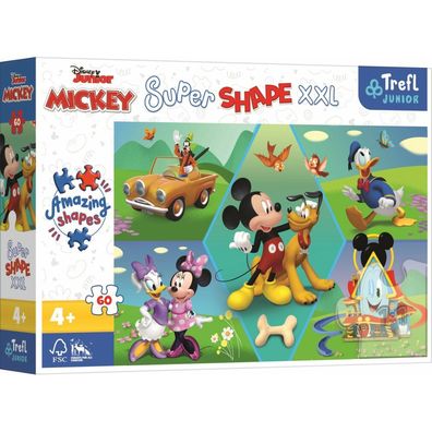 TREFL Puzzle Super Shape XXL Mickey Mouse: Spaß 60 Teile