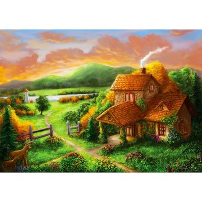 ENJOY Puzzle Landhaus in der Abenddämmerung 1000 Teile