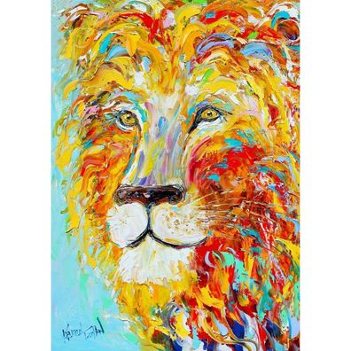 ENJOY Puzzle Bunter Löwe 1000 Teile