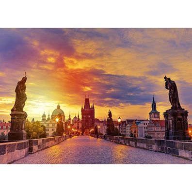 ENJOY Puzzle Karlsbrücke bei Sonnenuntergang, Prag 1000 Teile