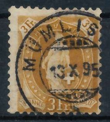 Schweiz Stehende Helvetia Nr 64XA zentrisch gestempelt X6AA582
