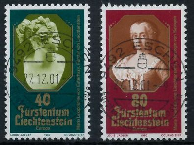 Liechtenstein 1980 Nr 741-742 zentrisch gestempelt X82804A