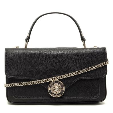 Belle Ökologische Leder Umhängetasche Schwarz 29 x 15 x 4 cm Für Frauen