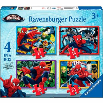 Marvel Ultimatives Spiderman-Puzzle 12 + 16 + 20 + 24 Teile