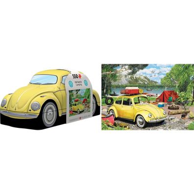 Eurographics Puzzle in Blechdose Volkswagen Käfer auf dem Campingplatz 550 Teile