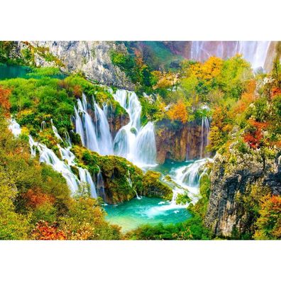 ENJOY Puzzle Plitvicer Wasserfälle im Herbst 1000 Teile