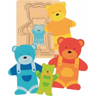 GOKI Mehrschichtiges Puzzle Bär