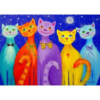 ENJOY Puzzle Lächelnde Katzen 1000 Teile