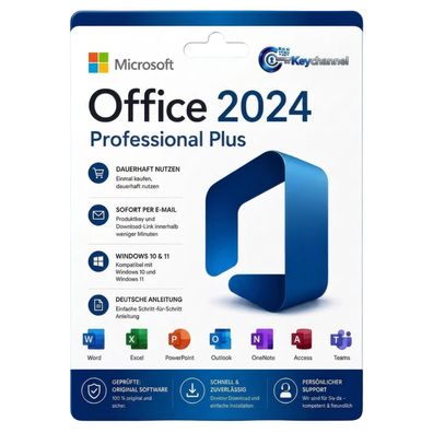 MS Office 2024 Professional Plus | Originale Vollversion | E-Mail Sofort-Versand