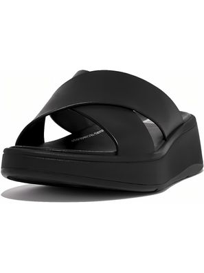FitFlop Damen Sandalen F-Mode Leather Flatform Cross Slides FW5