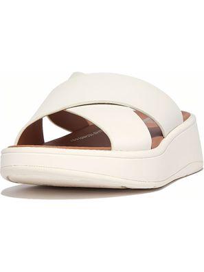 FitFlop Damen Sandalen F-Mode Leather Flatform Cross Slides FW5