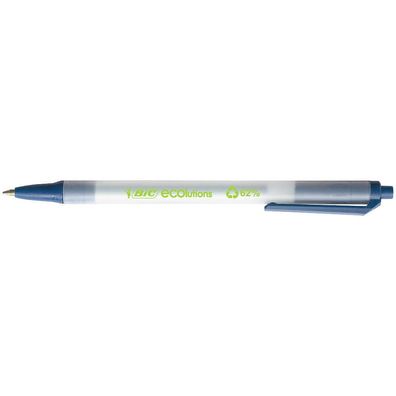 50x BIC 8806891 Kugelschreiber ECOlutions® Clic Stic™ transparent Schreibfarbe blau