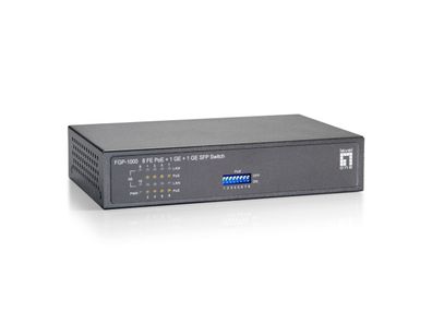 LevelOne FGP-1000 8 FE PoE + 1 GE + 1 GE SFP Switch,120W