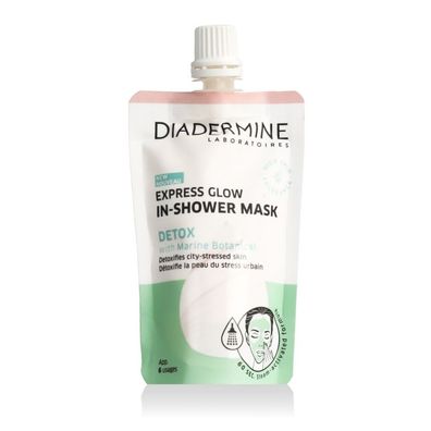 Diadermine Express Glow Detox-Maske in der Dusche