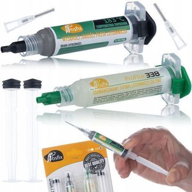 Rosfix Set Lötflussmittel ProFlux338 – Zinn 183°C mit 2 Nadeln, 2 Stößel