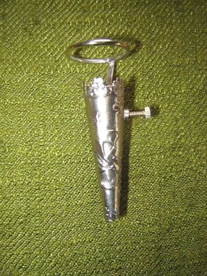 Halter Hülse geprägt silberfb f Bart Gamsm Rind u Schraube Trachtenhut s-p
