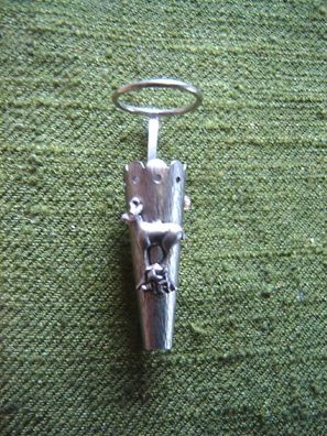 Gamsbarthalter schöner Halter m Ring für Gamsbart Hirschbart mit Gams s-p