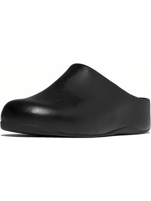 FitFlop Damen Clog Shuv Tumbled-Leather Clogs E5Q