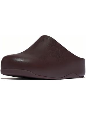 FitFlop Damen Clog Shuv Tumbled-Leather Clogs E5Q