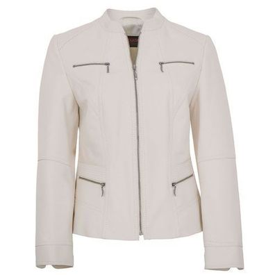 MADDOX - Damen Lederjacke Lammnappa weiß