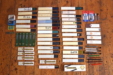 Konvolut: 68 Packungen Fallminen Fallminenstifte Rena Farber Castell Bohemia Antik
