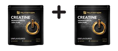 2 x Go On Nutrition Creatine Monohydrate 100% Pure (400g)
