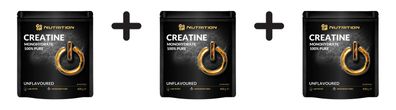3 x Go On Nutrition Creatine Monohydrate 100% Pure (400g)