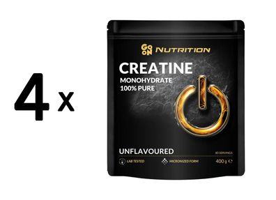 4 x Go On Nutrition Creatine Monohydrate 100% Pure (400g)