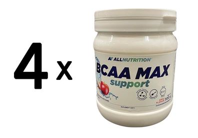 4 x Allnutrition BCAA Max Support, Apple - 500g