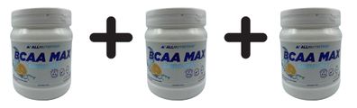 3 x Allnutrition BCAA Max Support, Orange - 500g