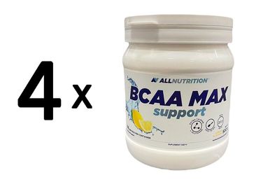 4 x Allnutrition BCAA Max Support, Lemon - 500g